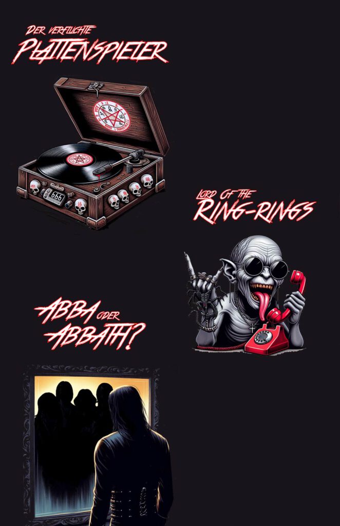 Metal-Spiele im Metalkeller - Der verfluchte Plattenspieler - Lord of the Ring-Rings - ABBA oder ABBATH